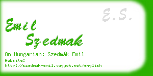 emil szedmak business card